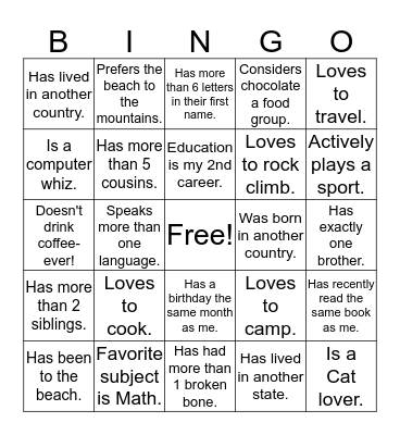 Jackson January 2020 BINGO Card