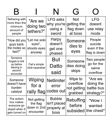 GoS bingo Card