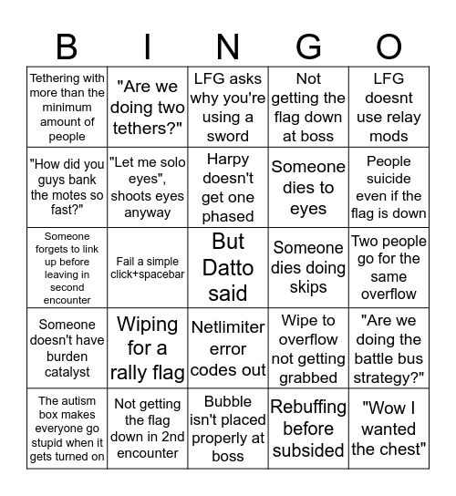GoS bingo Card
