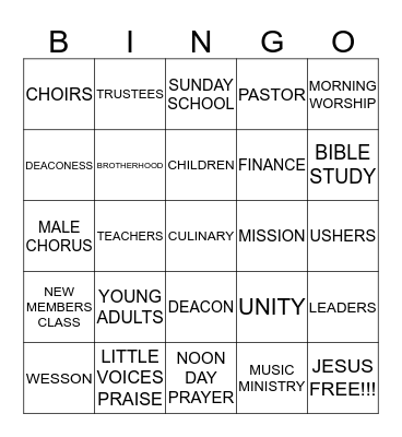 NEW HOPE BINGO !!! Bingo Card