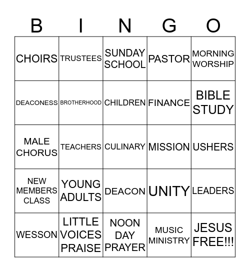 NEW HOPE BINGO !!! Bingo Card