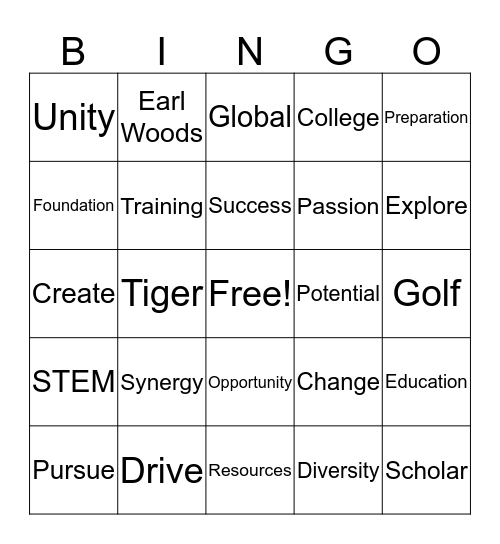 TGR Learning Lab  BINGO Card
