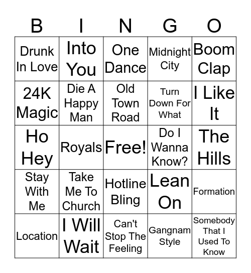 Best of the 2010's Bingo Card