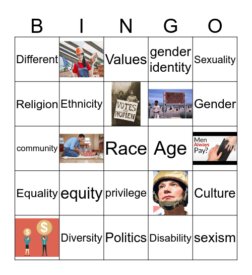 Equality & Diversity Bingo Card