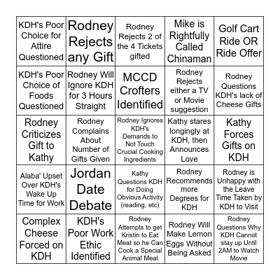 Samir's Bingo Card