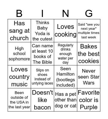Have You Met Everyone?!? Bingo Card