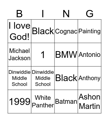 binGHO Bingo Card
