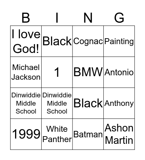 binGHO Bingo Card