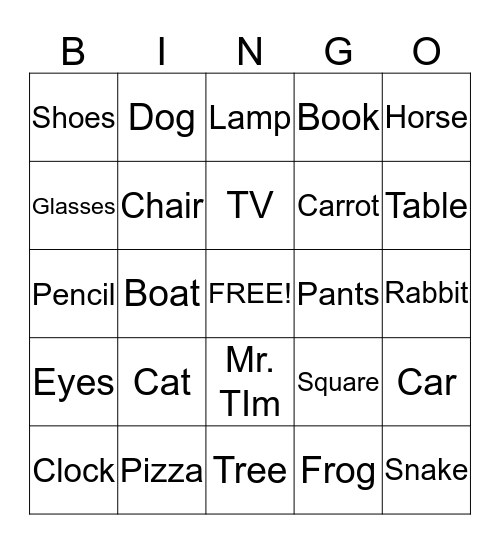 Miss Brooke's Bingo! 1 Bingo Card