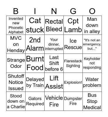 Dispatch Bingo! Bingo Card