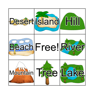 Landform Bingo Card