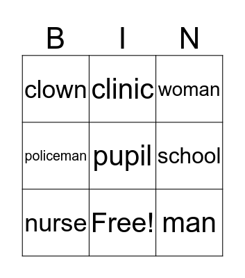 Around Town Bingo Card