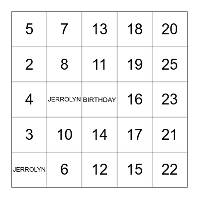Bingo Card
