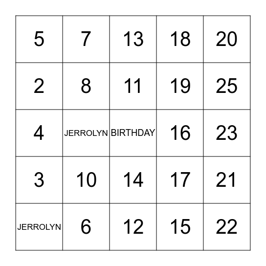 Bingo Card