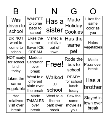 FIND SOMEONE WHO... Bingo Card