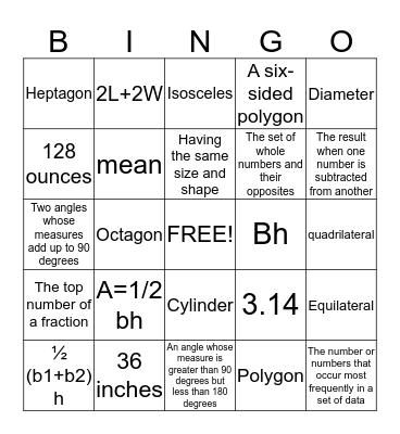 Ledwith's Bingo Baker Bingo Card