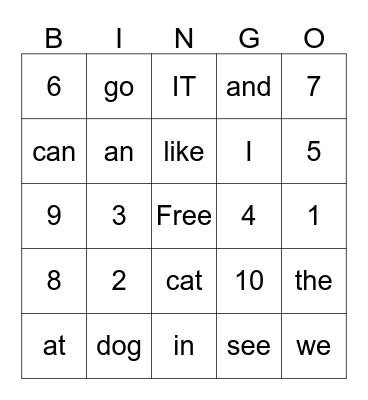 Bingo Card