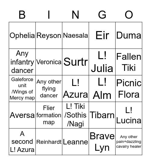 AR Bingo Card