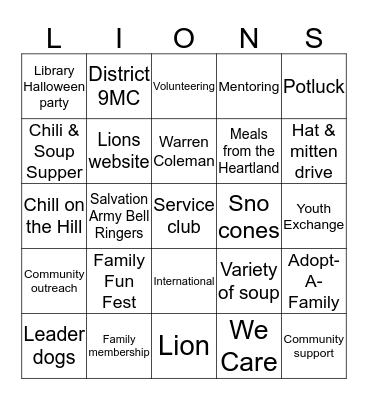 Deery Brothers, Eisenlauer Team, Golf Cars of Iowa, US Crane, Smith Automotive, US Erectors and Prairie Meadows Bingo Card