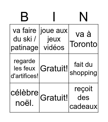 Trouve quelqu'un qui ... Bingo Card