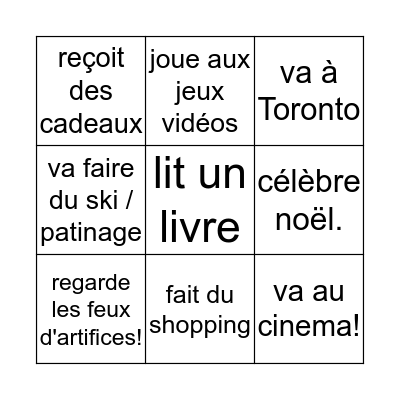Trouve quelqu'un qui ... Bingo Card