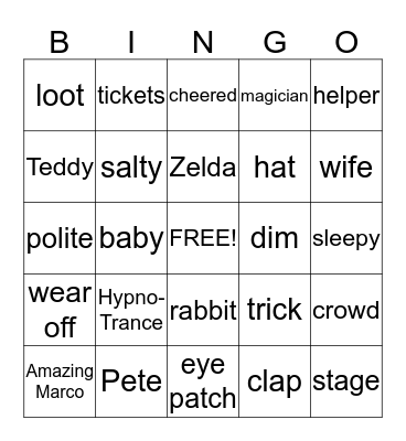 Pirate Mom Bingo! Bingo Card