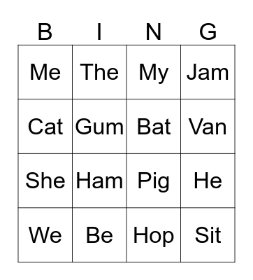 Bingo Card