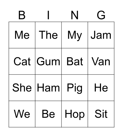Bingo Card