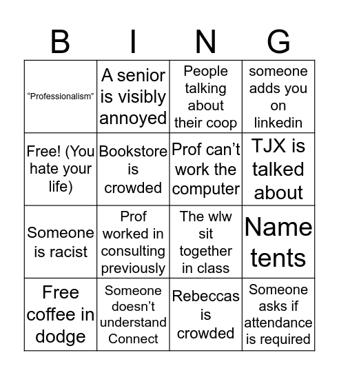 Untitled Bing o Bingo Card