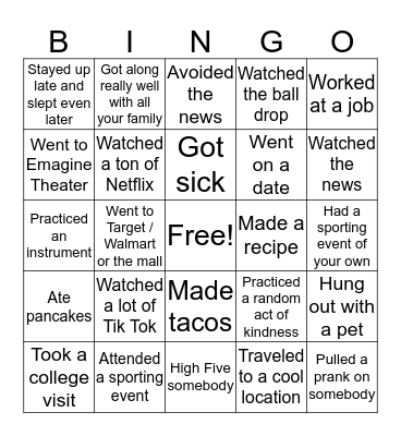 Sociology Bingo Card