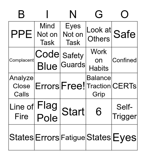 EHS BINGO 2020 Bingo Card