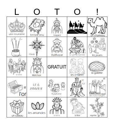 l'Epiphanie Bingo Card