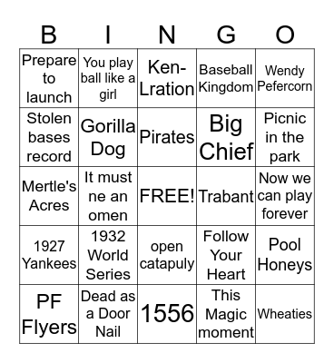 Christian's 10th Birthday Bingo Card