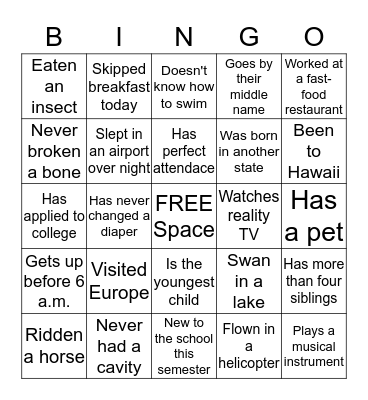 Bingo Card
