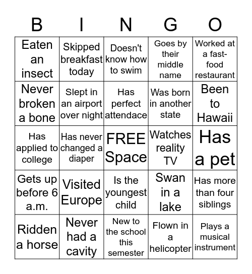 Bingo Card