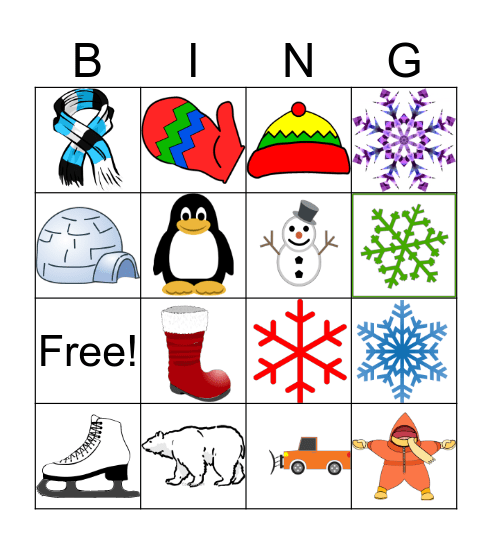 Winter Bingo Card