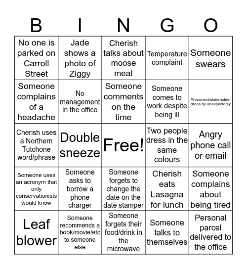 Bingo Card