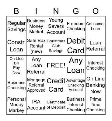 Bay Bank Bingo Card