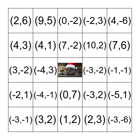ALG1 Solving Systems by Substitution Bingo Card