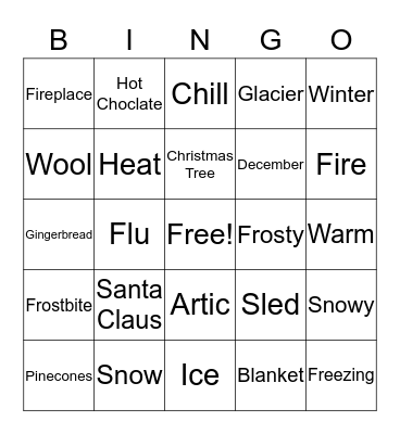 Winter bingo Card