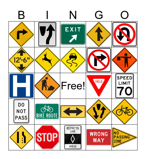 Traffic Control Bingo Card