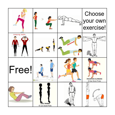 Fitness Bingo! Bingo Card
