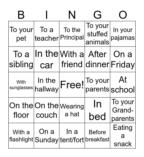 Bingo For Books Bingo Card