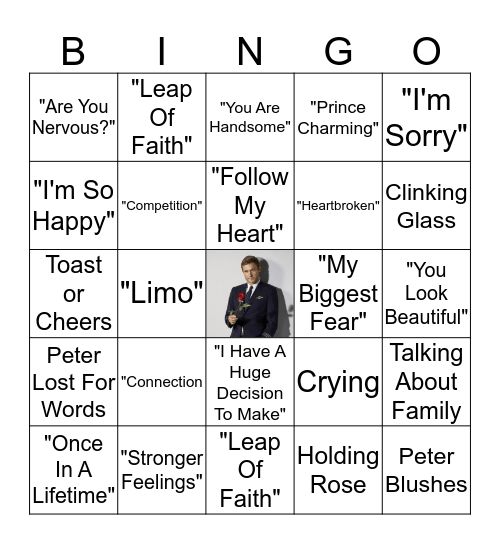 The Bachelor Bingo Card