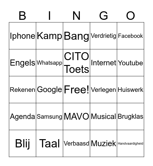 Bingo Card