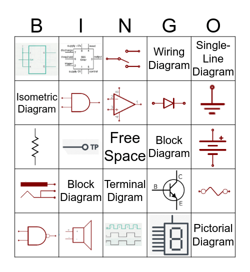 Circuit Diagram Bingo Card