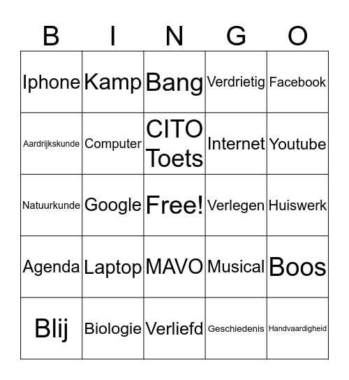 Bingo Card