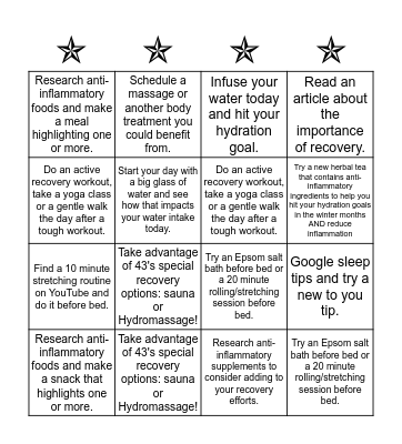 ✩✩✩Rockstar Recovery✩✩✩ Bingo Card