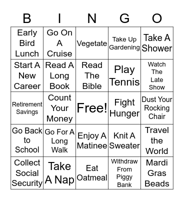 Mardi Gras Bingo Card