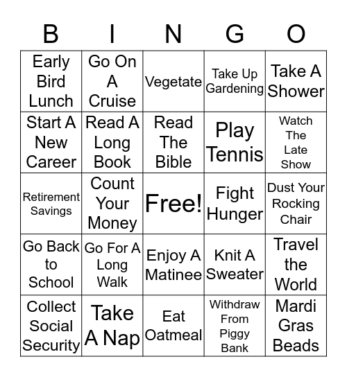 Mardi Gras Bingo Card